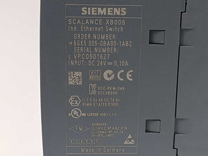 Siemens 6GK5005-0BA00-1AB2 SCALANCE XB005 Ethernet Switch