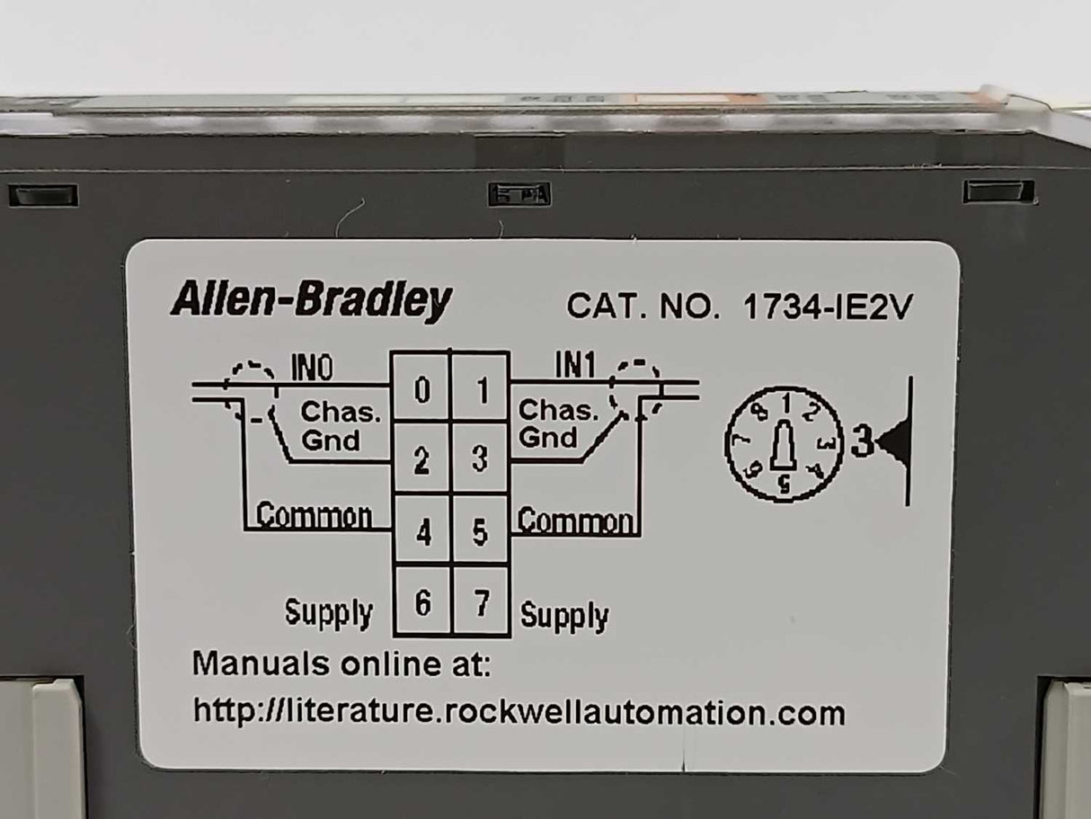 AB 1734-IE2V Ser. C Analog Input Module with 1734-MB & 1734-RTB