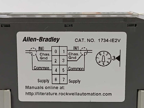 AB 1734-IE2V Ser. C Analog Input Module with 1734-MB & 1734-RTB