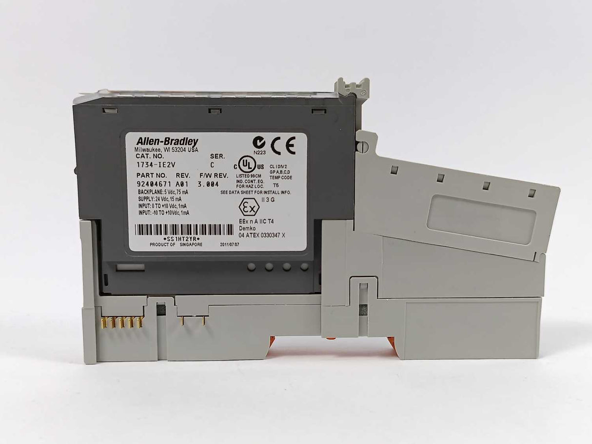 AB 1734-IE2V Ser. C Analog Input Module with 1734-MB & 1734-RTB