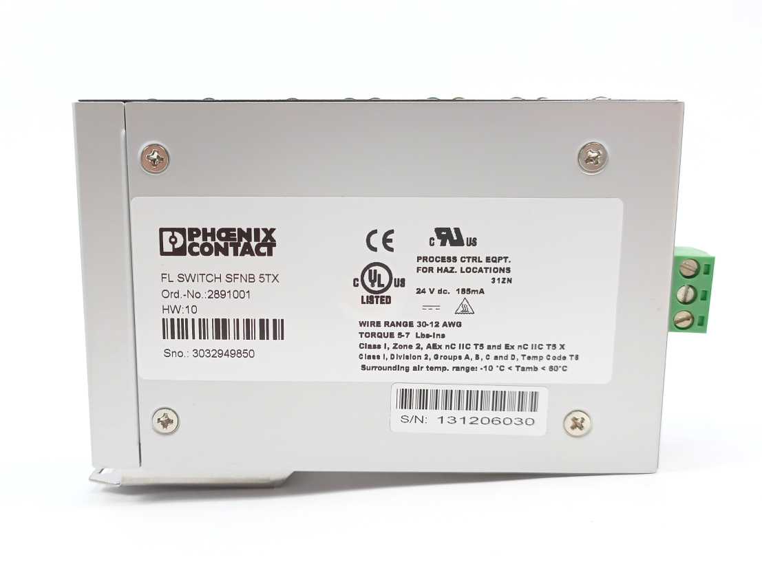 Phoenix Contact 2891001 FL SWITCH SFNB 5TX Industrial Ethernet Switch