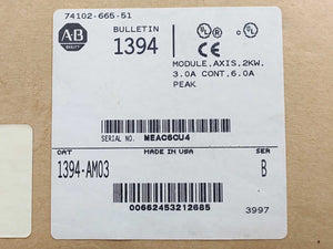 AB 1394-AM03 Ser. B AC Servo Controller Axis Module 2KW