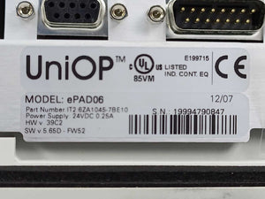 Uniop 6ZA1045-7BE10 ePAD06 Control Panel
