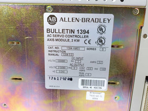 AB 1394-AM03 Ser. B AC Servo Controller Axis Module 2KW