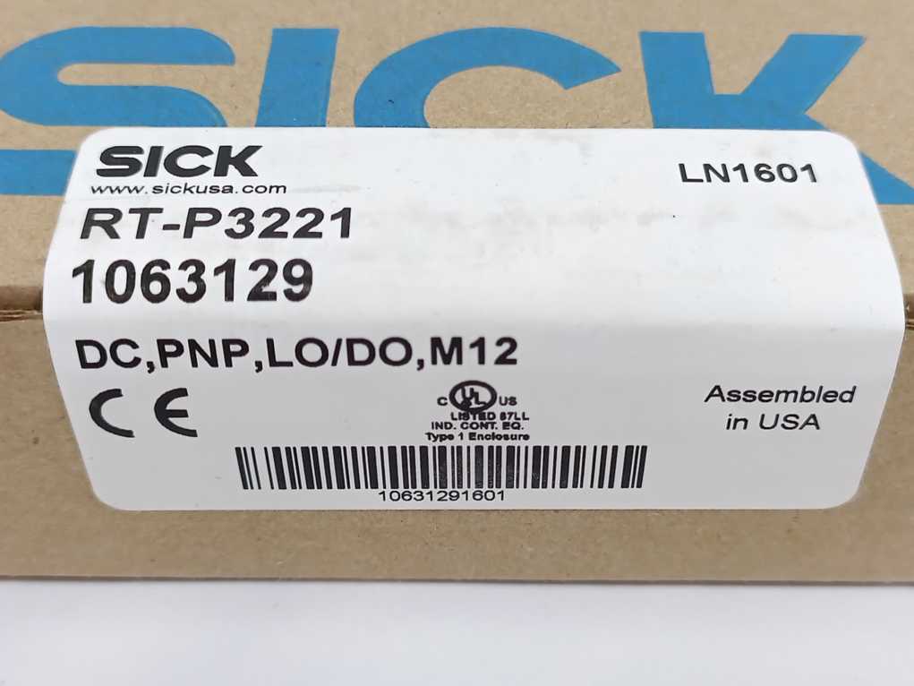 SICK 1063129 RT-P3221 DC, PNP, LO/DO, M12