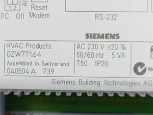 Siemens OZW771.64 HVAC Products Controller AC 230 V