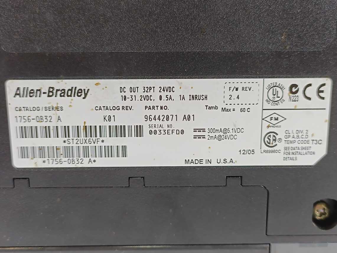 AB 1756-OB32 Ser. A ControlLogix 32Pt 24VDC D/O Module