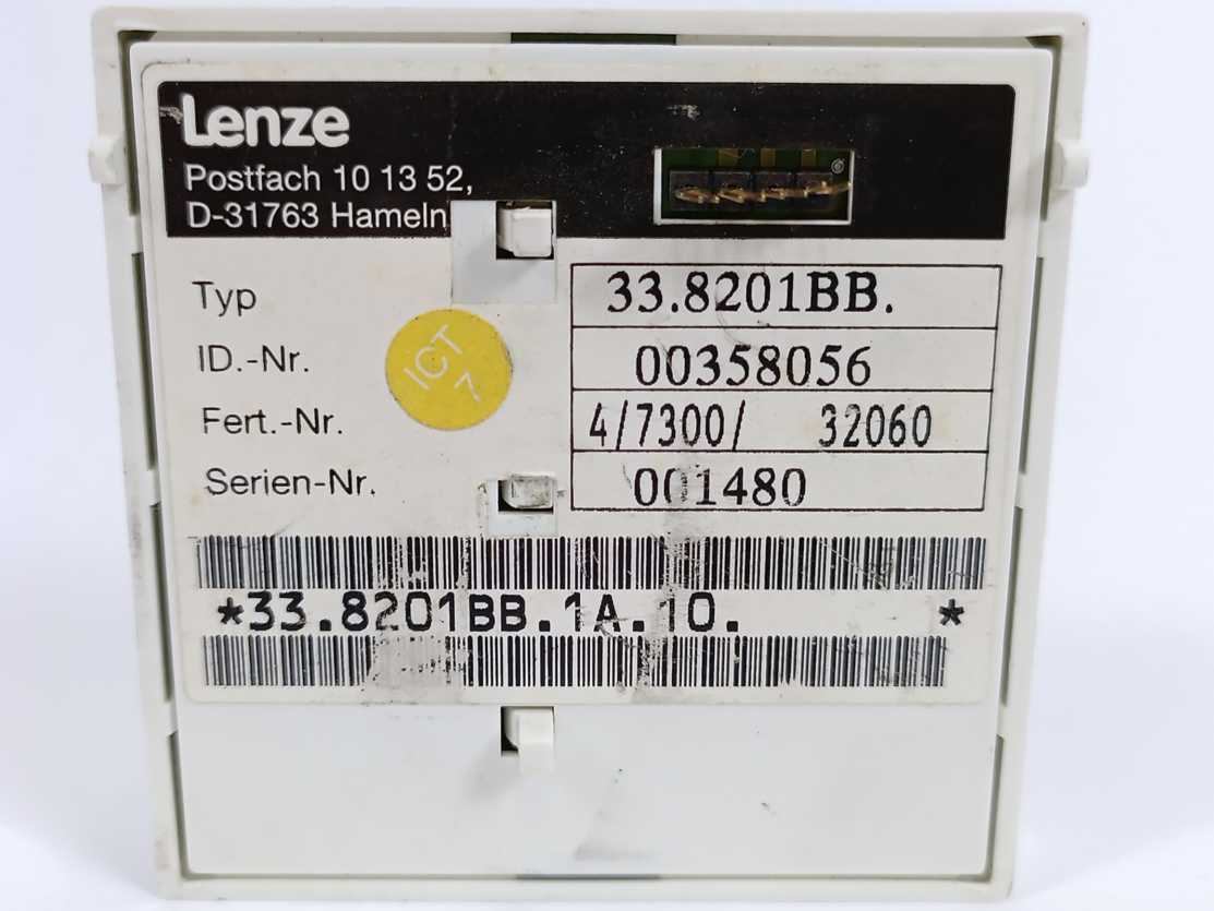 LENZE 33.8201BB 00358056 Operating Module