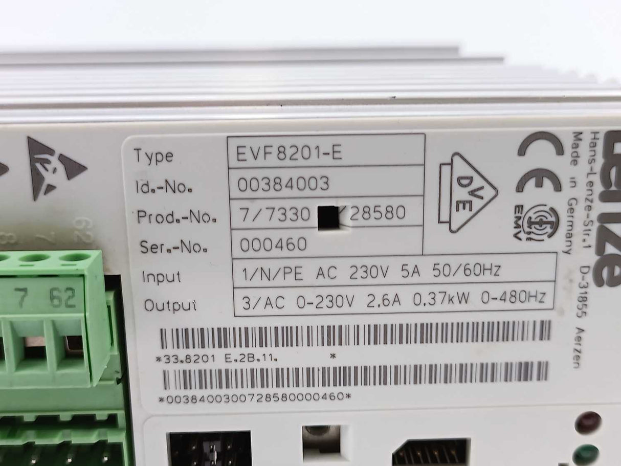 LENZE EVF8201-E 00384003 Frequency Inverter Drive