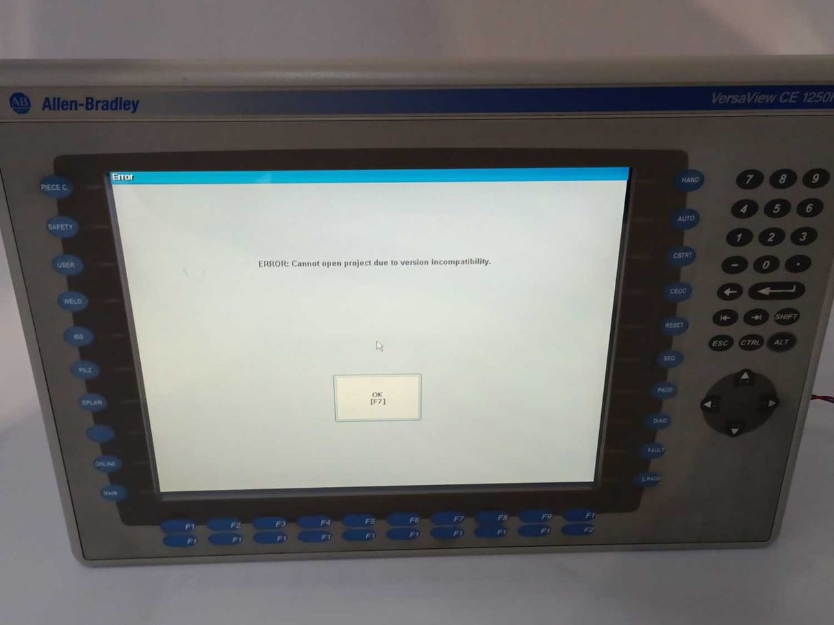 AB 6189-RDB12C Ser. A VersaView CE 1250 Color Key/Touch Display Module