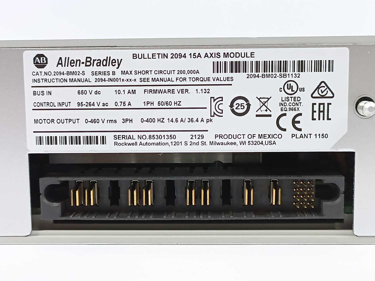 AB 2094-BM02-S Ser. B Kinetix 6000 Axis Module FW:1.132