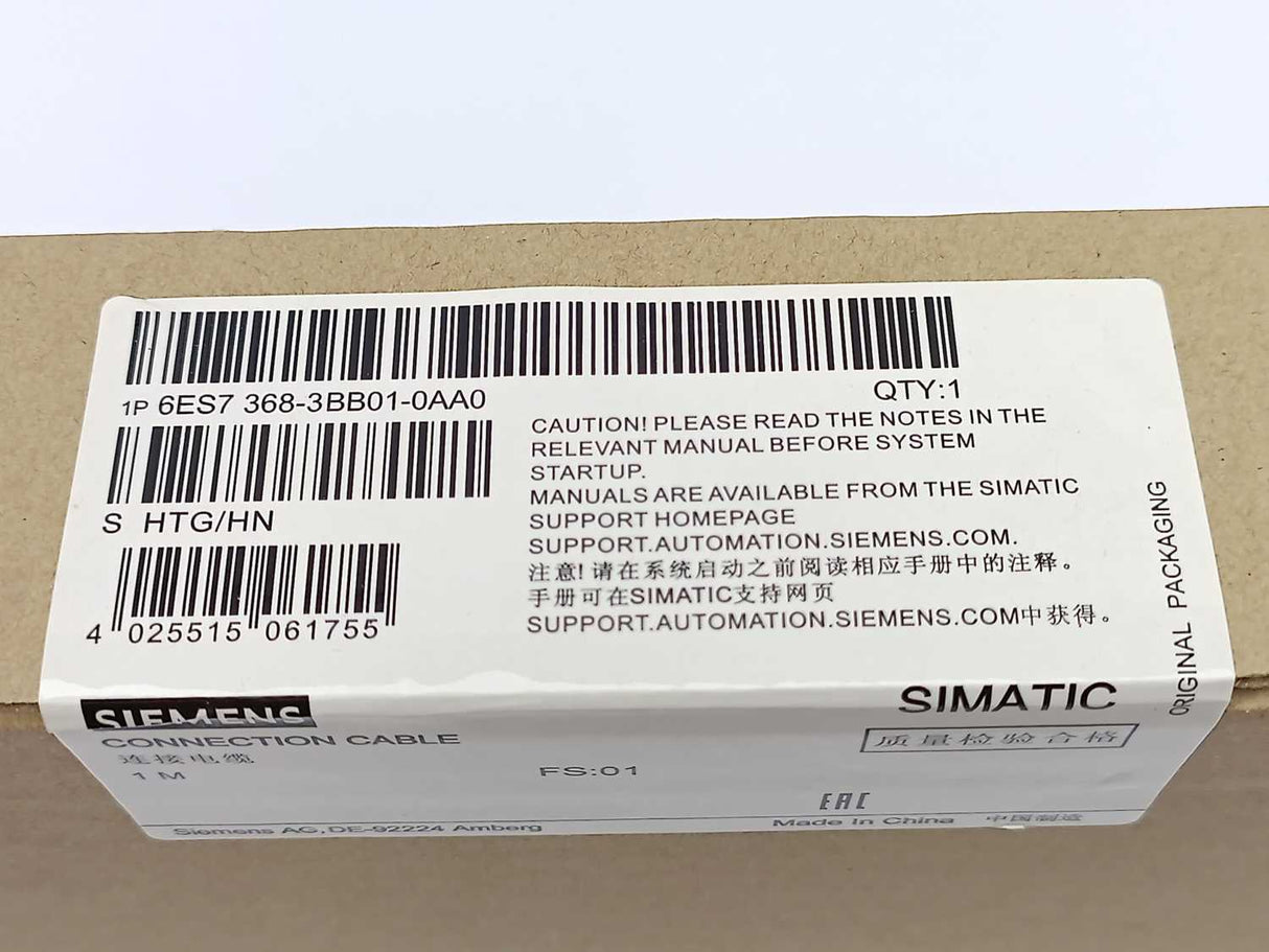 Siemens 6ES7368-3BB01-0AA0 Connection Cable 1m