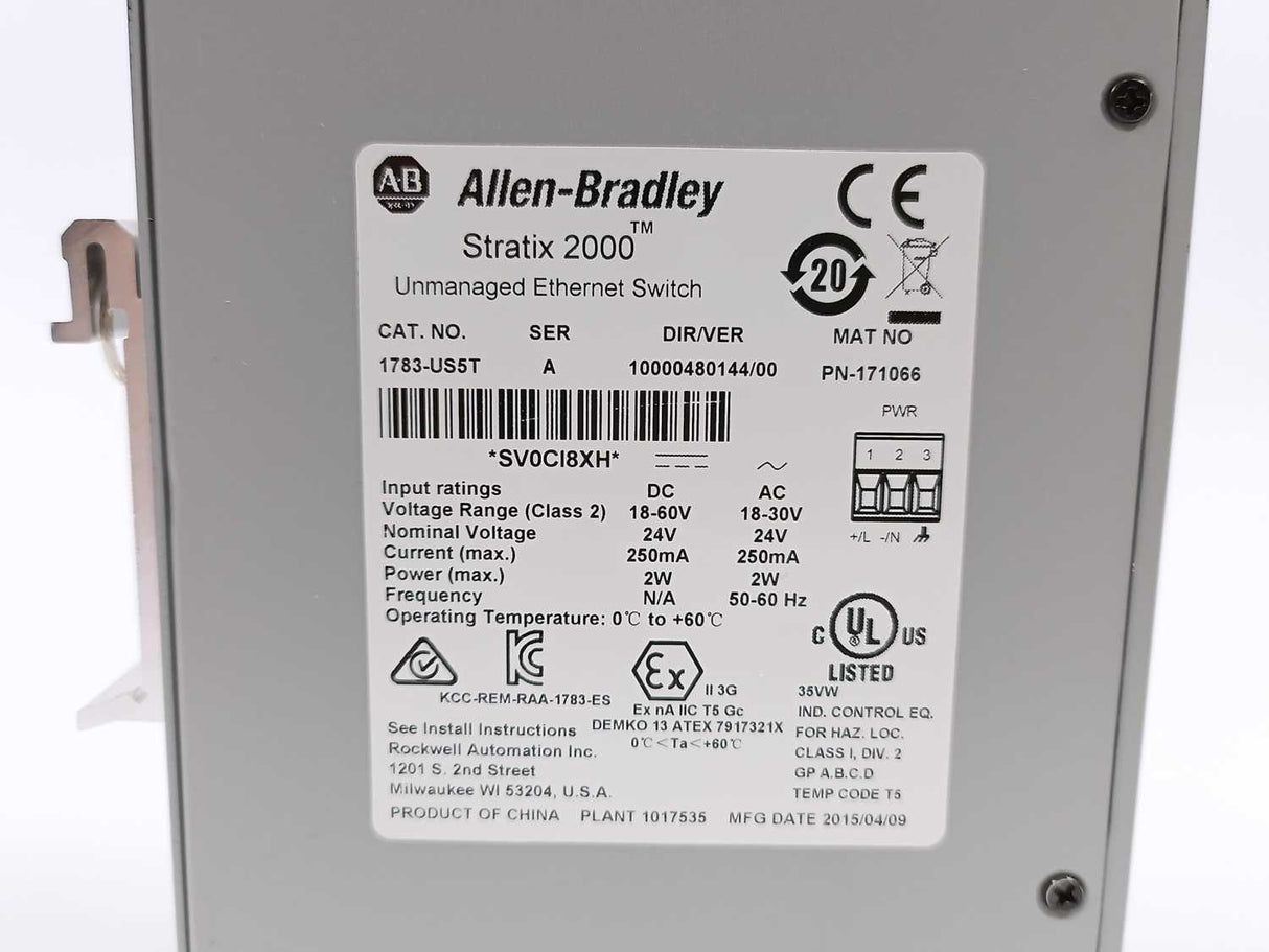 AB 1783-US5T Ser. A STRAITIX 2000 Unmanaged Ethernet Switch