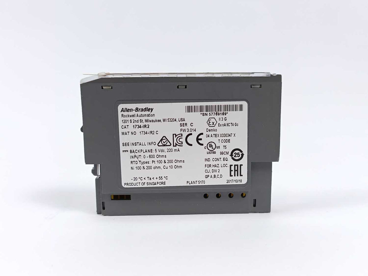 AB 1734-IR2 I/O 2 Point RTD Input Module Ser C