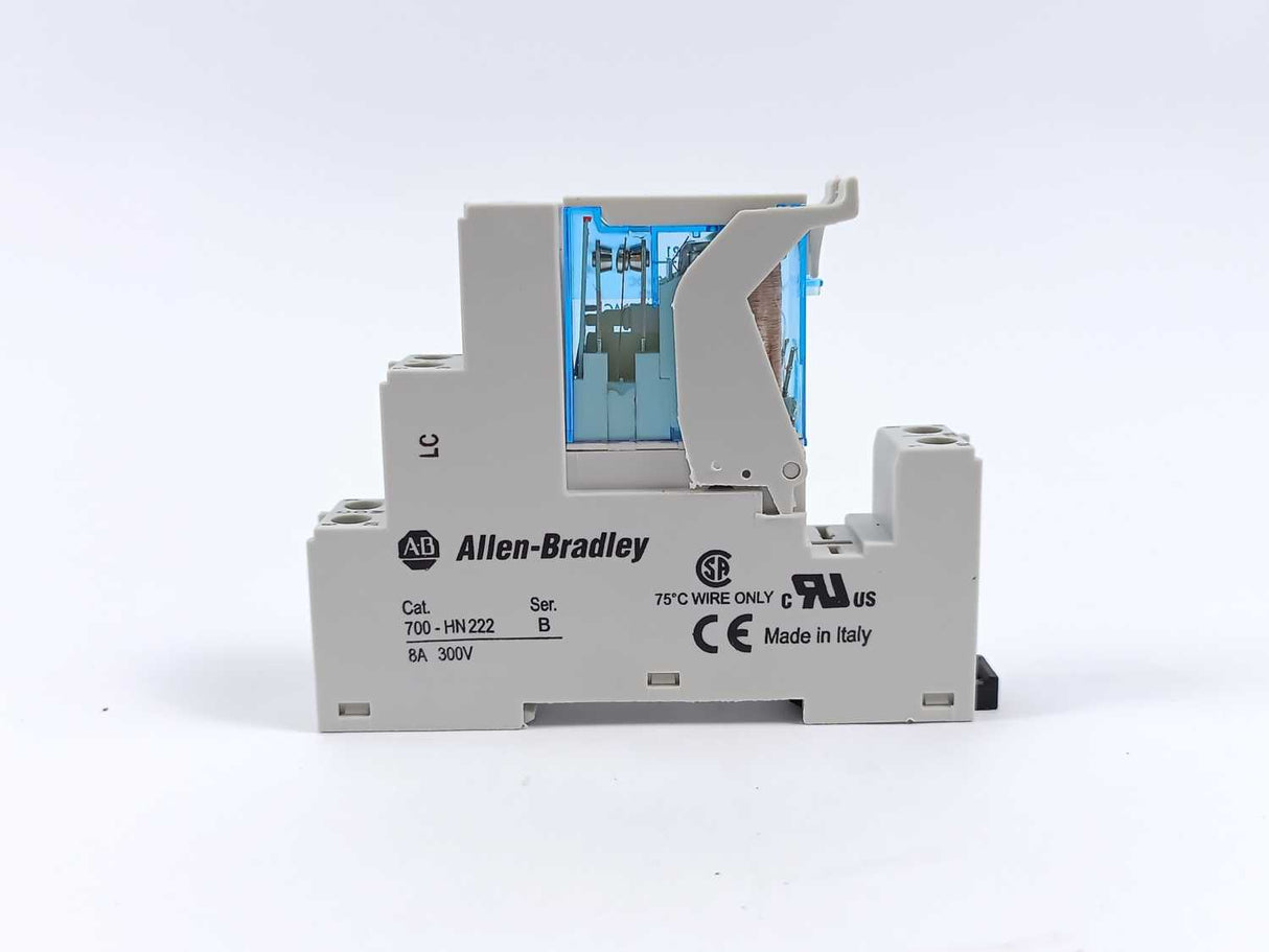 AB 700-HN222 8 Blade 8A Screw Terminal Relay Socket w/ 700-HK32Z24