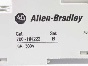 AB 700-HN222 8 Blade 8A Screw Terminal Relay Socket w/ 700-HK32Z24