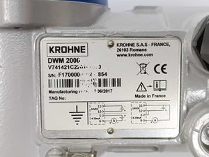 Krohne V741421C220100000 DWM 2000 Electromagnetic Flow Switch and Flow Meter