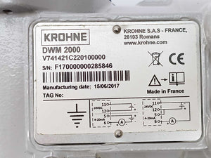 Krohne V741421C220100000 DWM 2000 Electromagnetic Flow Switch and Flow Meter