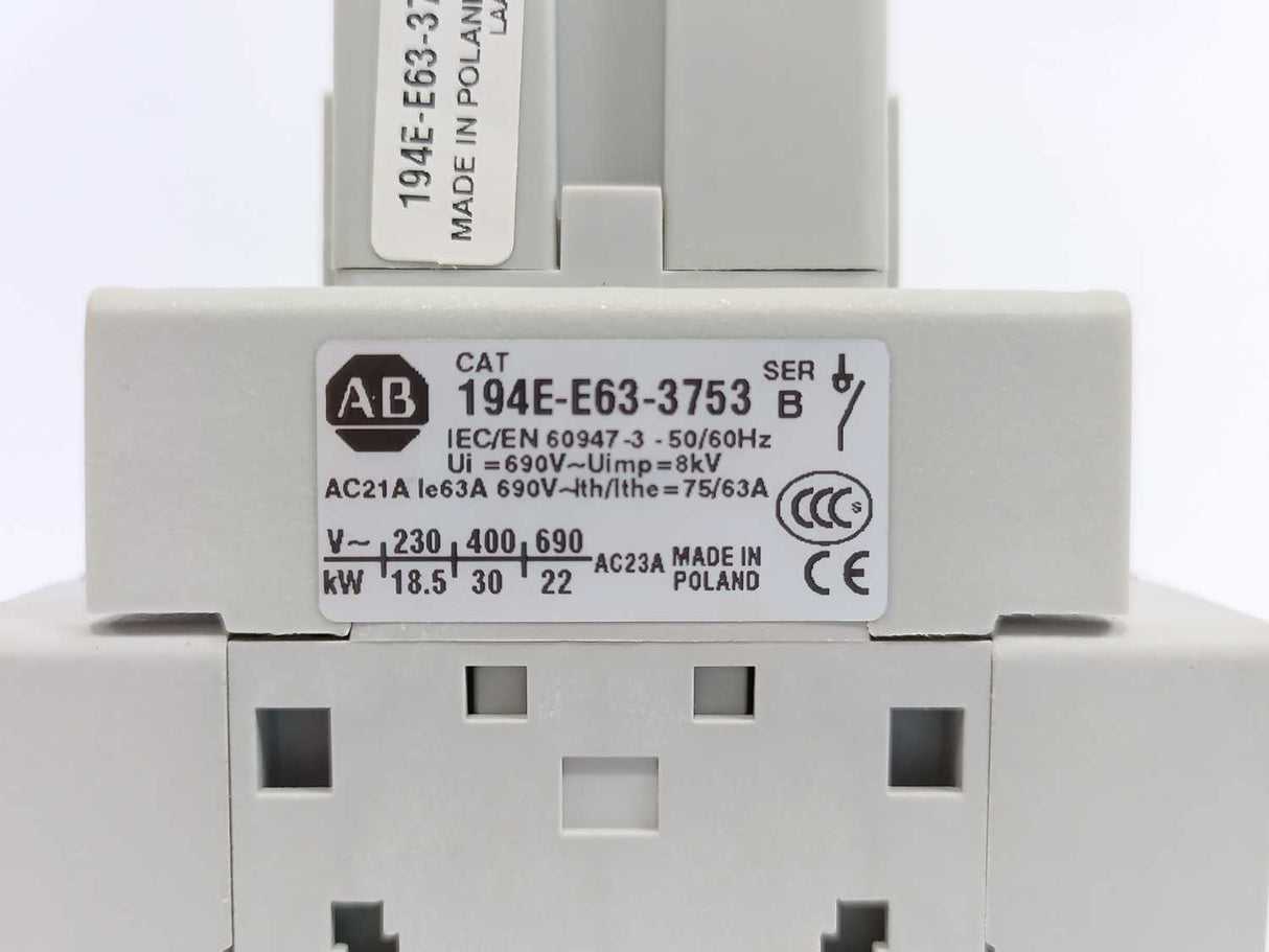 AB 194E-E63-3753 Ser. B Change Over Front Mount 63A
