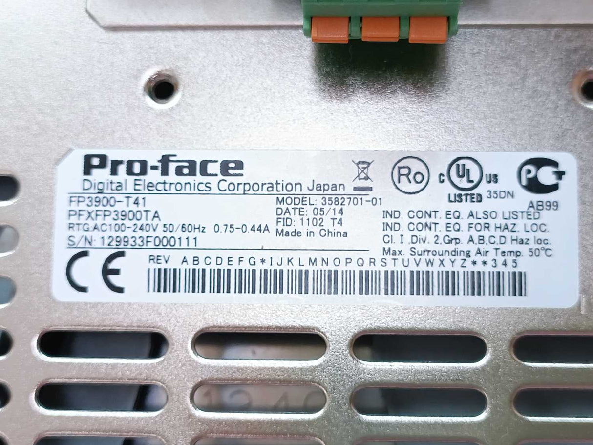 Pro-Face FP3900-T41 19" Flat Panel Monitor