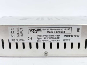 RASMI ELECTRONICS LTD AX-FIR3030-RE Three Phase RFI Filter