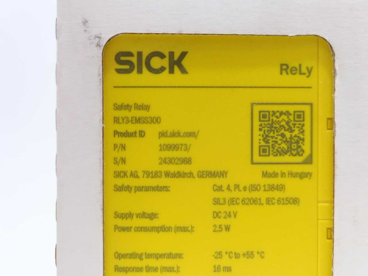 SICK 1099973 Safety Relay, RLY3-EMSS300