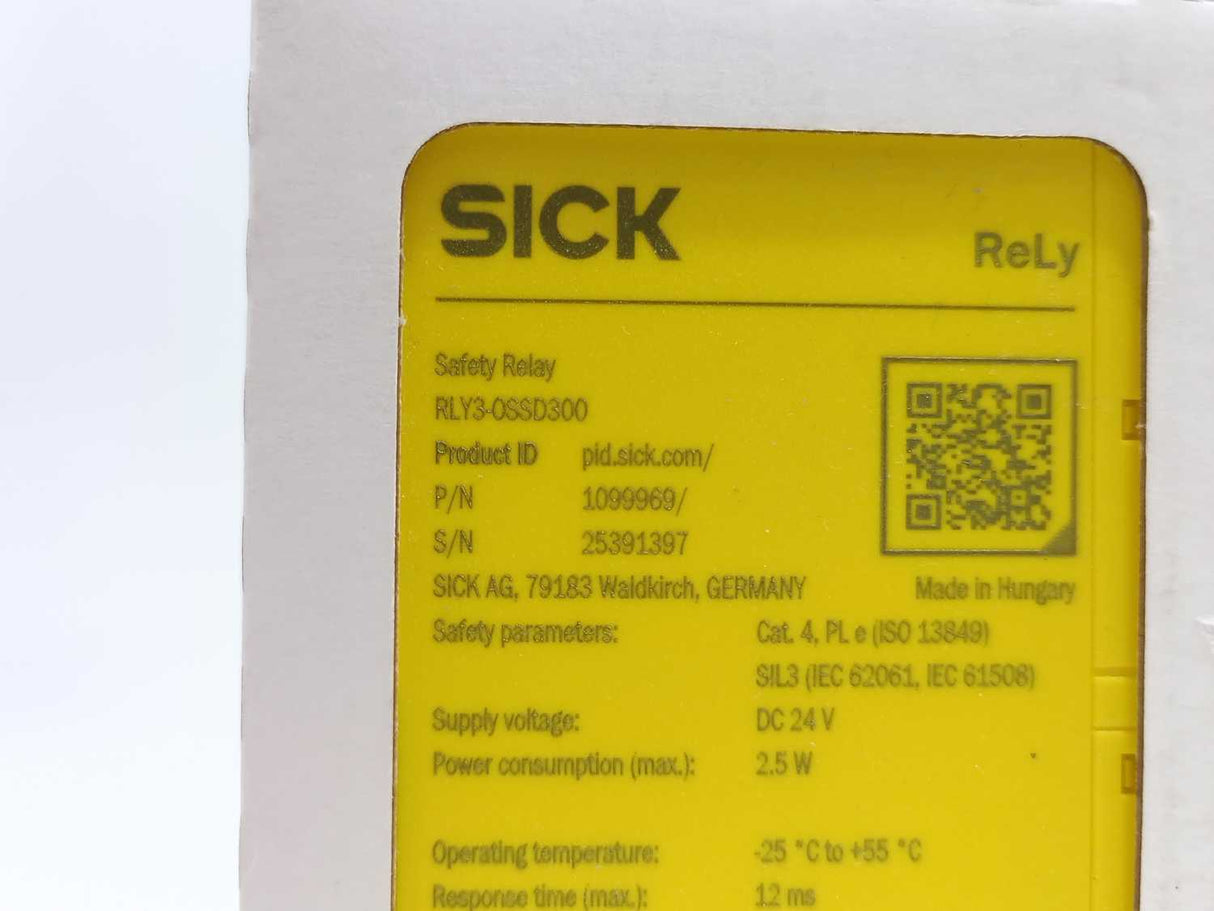 SICK 1099969 RLY3-OSSD300 Safety Relay