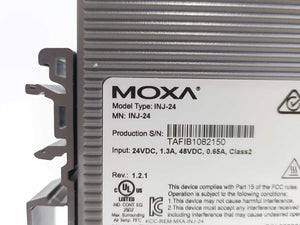 Moxa INJ-24 Injector, 24VDC, 1.3A, 48VDC, 0.65A