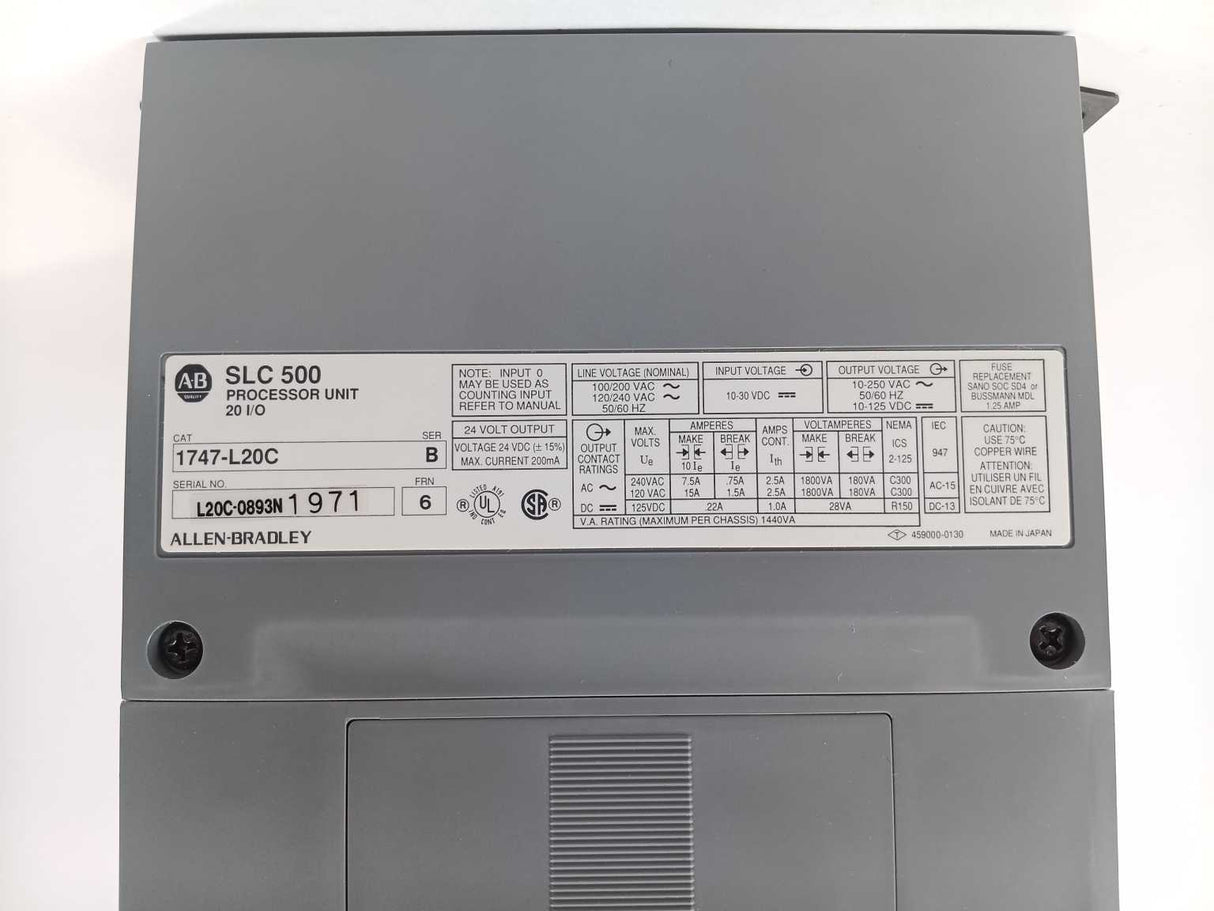 AB 1747-L20C SLC 500 Processor Unit Ser. B