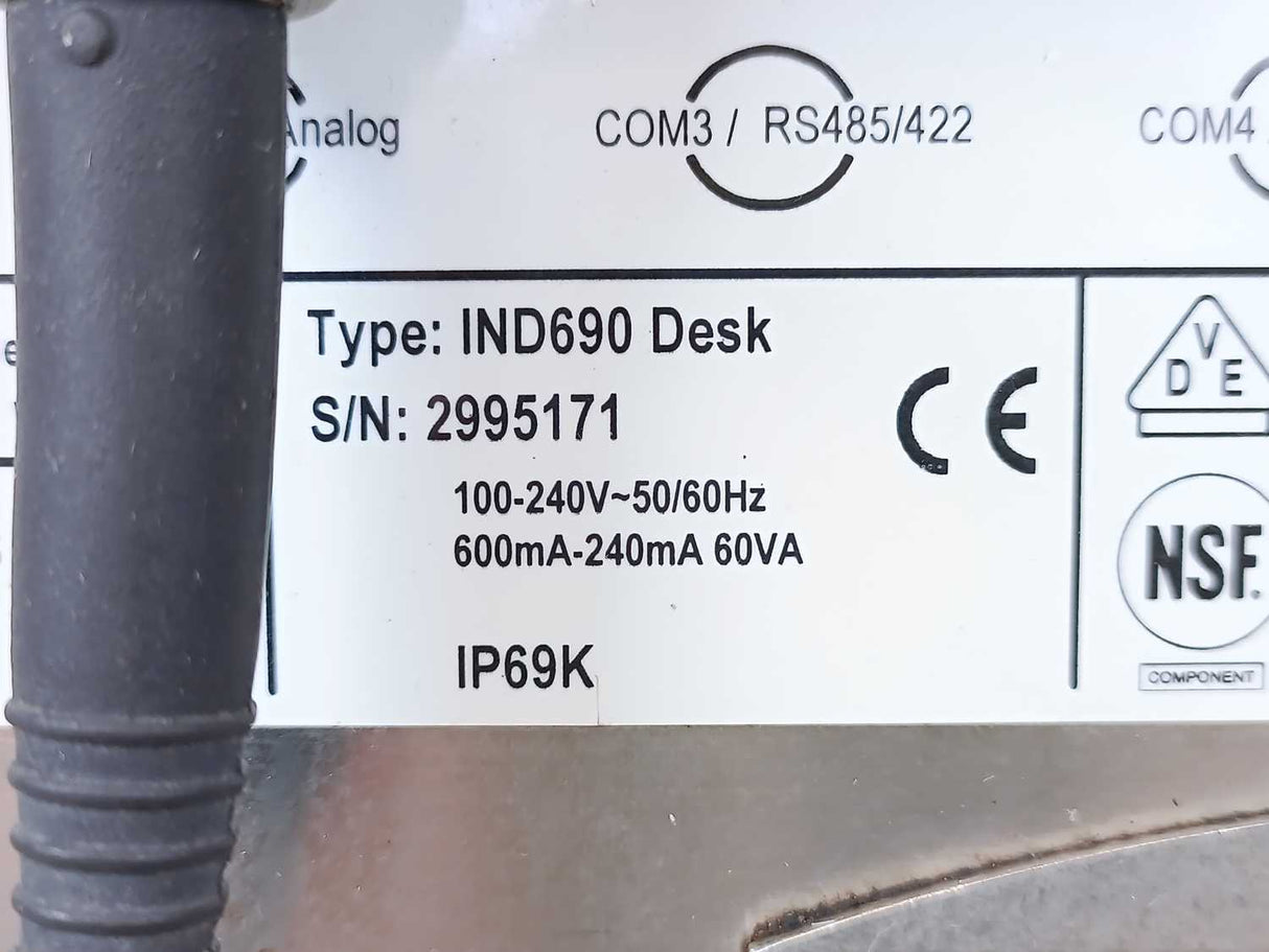 Mettler Toledo IND690 Desk Weighing Terminal, With: PBA430-B150, Cap 100kg
