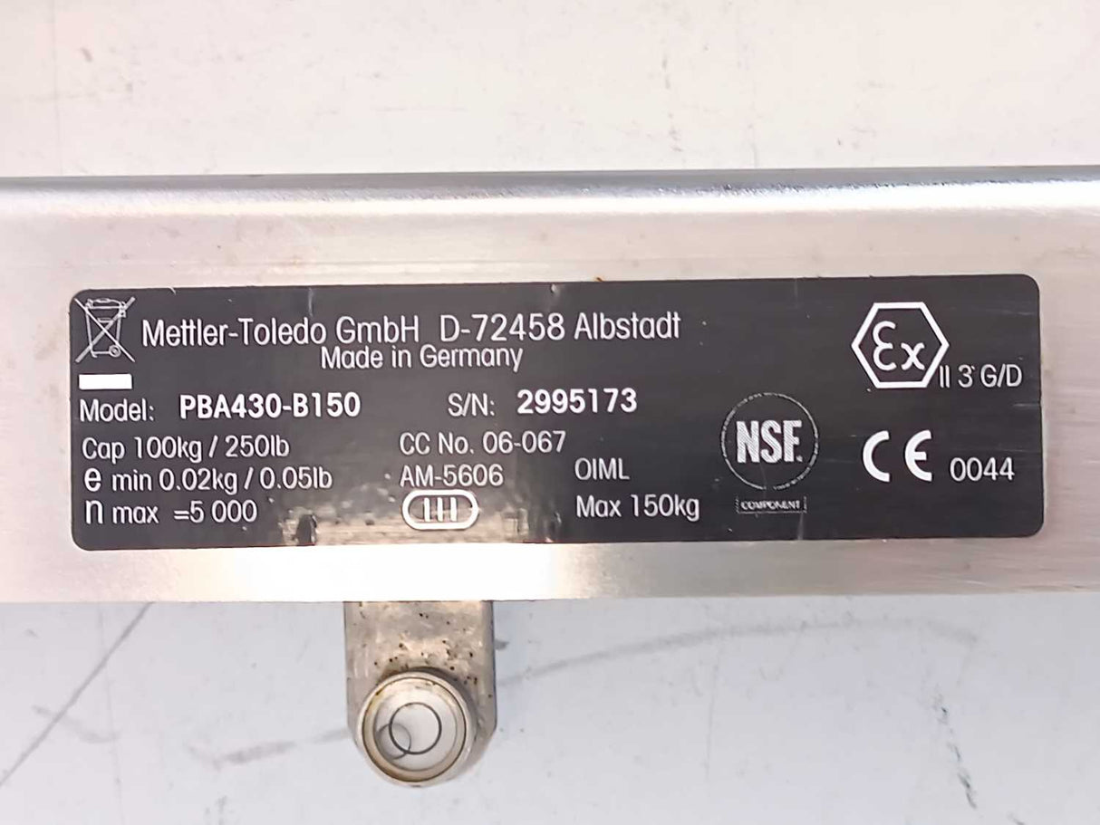 Mettler Toledo IND690 Desk Weighing Terminal, With: PBA430-B150, Cap 100kg