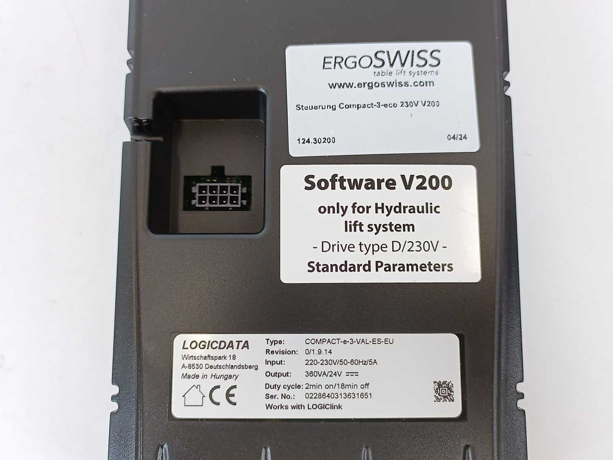 LOGICDATA COMPACT-e-3-VAL-ES-EU Control Box, With: HSU-C-FL-SM-ES