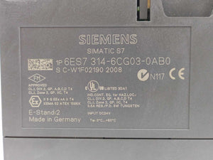 Siemens 6ES7314-6CG03-0AB0 SIMATIC S7-300 CPU 314C-2 DP Compact CPU