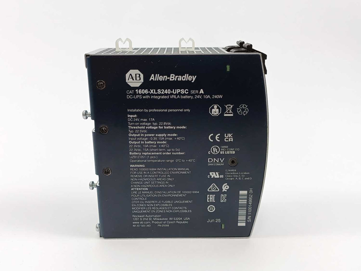 AB 1606-XLS240-UPSC Ser.A, Power Supply, 240W, 10A, 24V