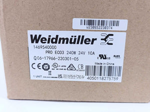 Weidmüller 1469540000 DIN-Rail Power Supply, PRO ECO3, 240W/24V/10A