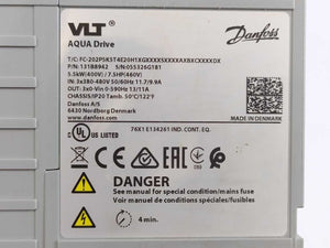 Danfoss FC-202P5K5T4E20H1XGXXXXSXXXXAXBXCXXXXDX 131B8942 Freqeuency Converter