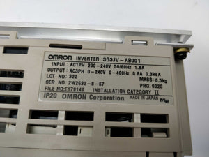 OMRON 3G3JV-AB001 SYSDRIVE 3G3JV Inverter 0.1kW 0-400Hz