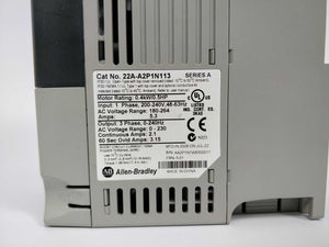 AB 22A-A2P1N113 Ser. A AC Drive PowerFlex 4 0-240Hz
