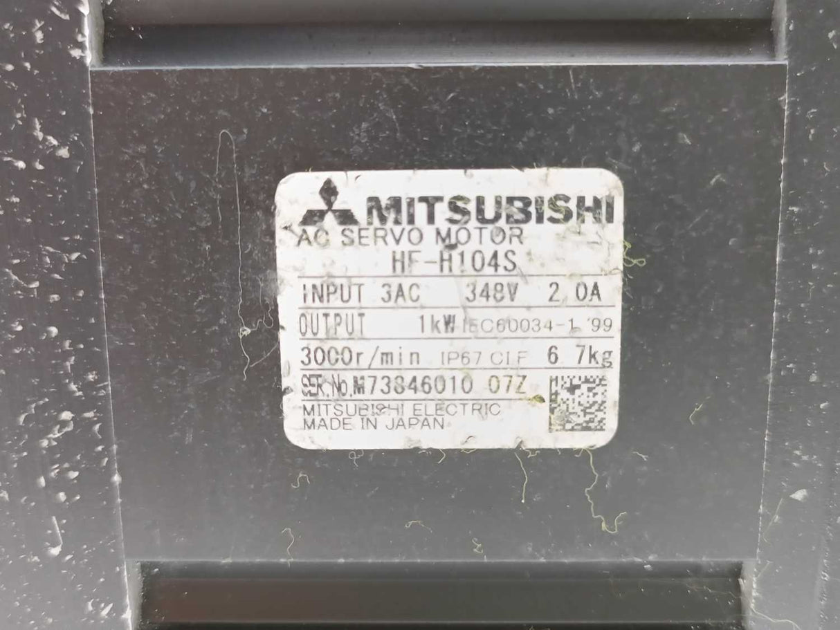 Mitsubishi HF-H104S-A51 AC Servo Motor w/ OSA105S5 Encoder