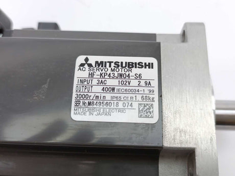 Mitsubishi HF-KP43JW04-S6 Servo Motor w/ Cable