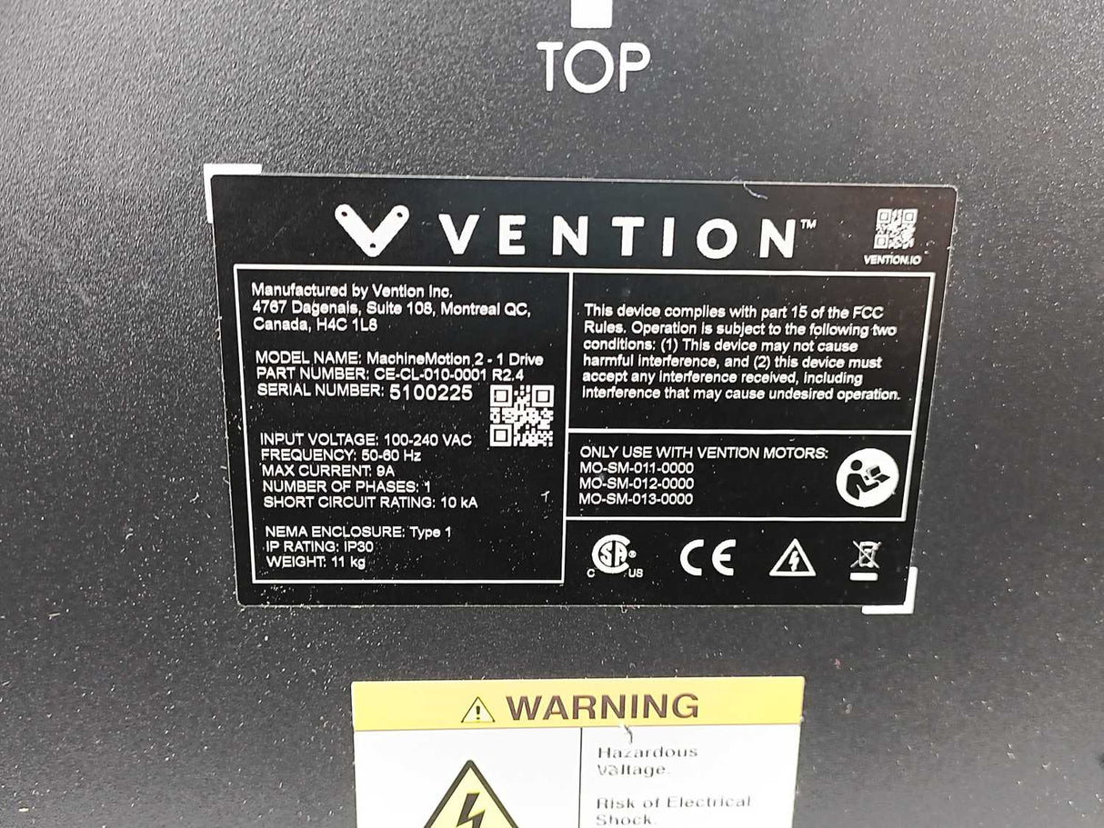 Vention CE-CL-010-0001 R2.4 MachineMotion 2 - 1 Drive Bundle