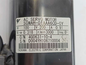 YASKAWA SGMAH-01AAA6CD-0Y 100W 200V Servo Motor