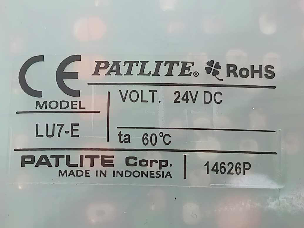 PATLITE LU7-02SU FB150 Stack Light W/ LU7-E-R + LU7-E-G