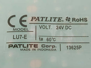 PATLITE LU7-02SU FB150 Stack Light W/ LU7-E-R + LU7-E-G