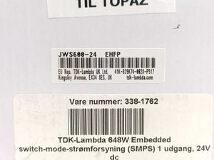 Densei-Lambda JWS600-24 Power Supply 24V 27A 50/60Hz