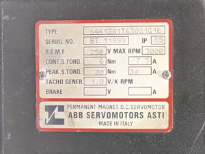 ABB 6441301T63021G1E Servo Motor w/ W63-3600-815-BZ-C-CW-R-01