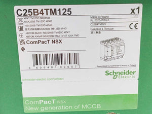 Schneider Electric C25B4TM125 3322738219 NSX250B 25kA/415VAC Circuit Breaker