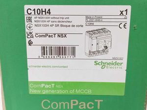 Schneider Electric C10H4 4P NSX100H Circuit Breaker without Trip Unit