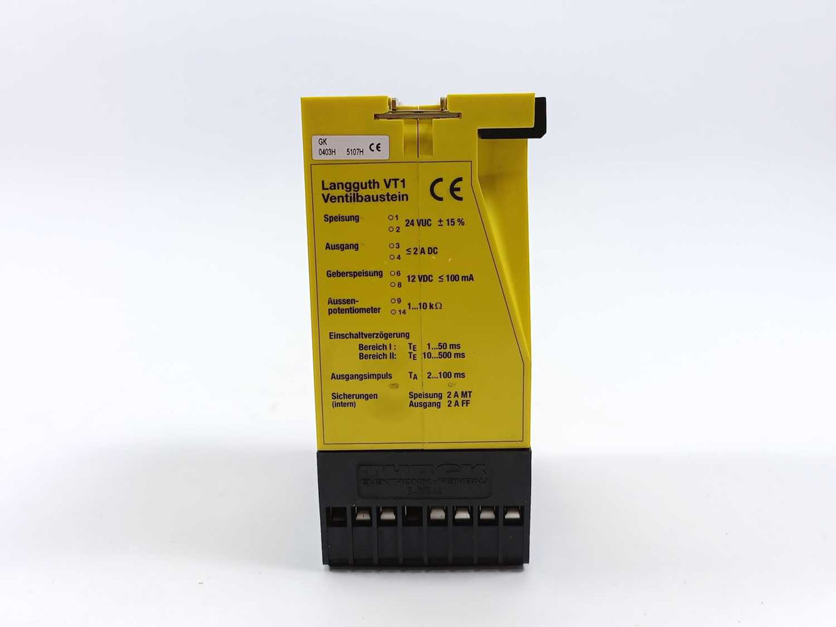 Turck Langguth VT1 Programmable Timer 24VUC