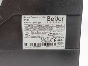 Beijer 61505 BFI-E3-32-0153-1042 General Purpose Inverter 200-240V